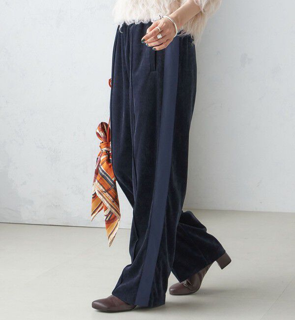 SHIPS for women「〈手洗い可能〉ベッチン ライン ストレート パンツ」|その他|