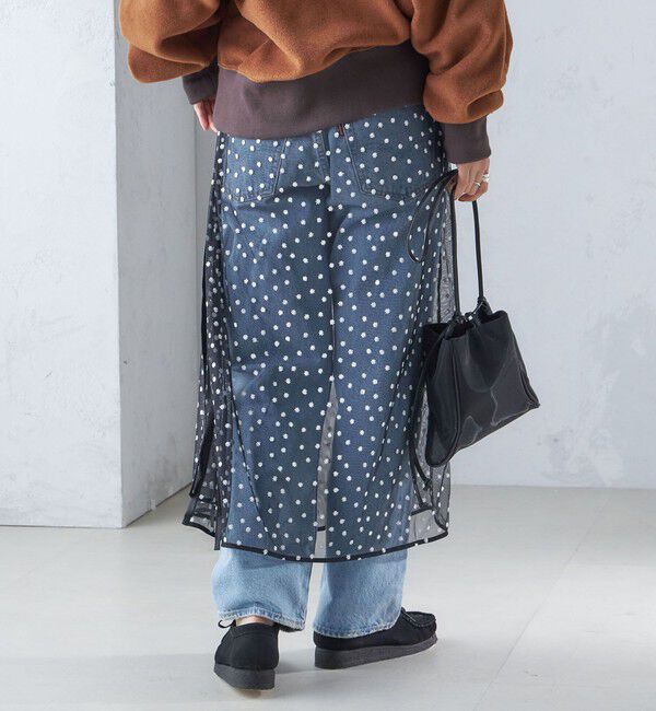 SHIPS for women「〈手洗い可能〉チュール フラワー 巻き スカート」|スカート|