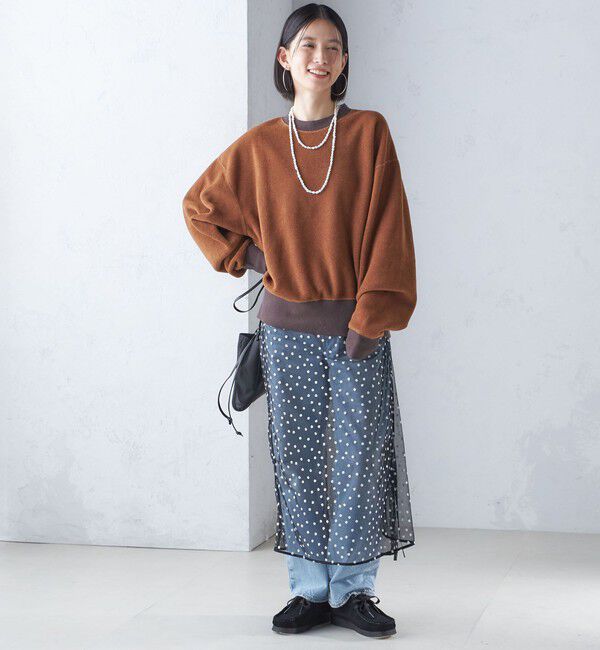 SHIPS for women「〈手洗い可能〉チュール フラワー 巻き スカート」|スカート|