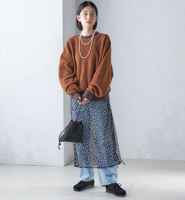 SHIPS for women「〈手洗い可能〉チュール フラワー 巻き スカート」|スカート|