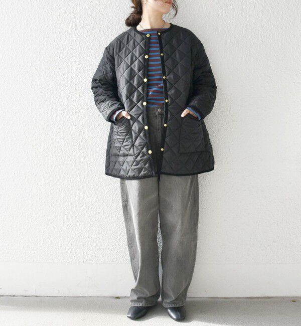 SHIPS any「Traditional Weatherwear: ARKLEY キルティング ミドル ノーカラー コート」|ノーカラーコート|