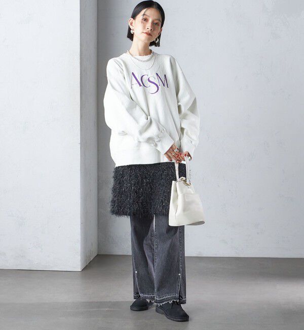 SHIPS for women「〈手洗い可能〉ラメ フリンジ ミニ スカート」|スカート|