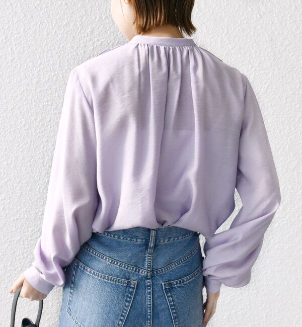 SHIPS for women「〈手洗い可能〉エアリー フロント フリル デザイン ブラウス」|シャツ・ブラウス|