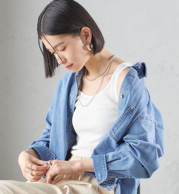 SHIPS for women「オーガニック コットン 2WAY リブ タンクトップ」|タンクトップ|