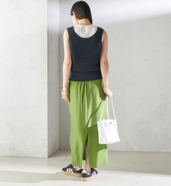 SHIPS for women「〈手洗い可能〉ペーパー ポリエステル ノースリーブ プルオーバー」|ベスト・ジレ|