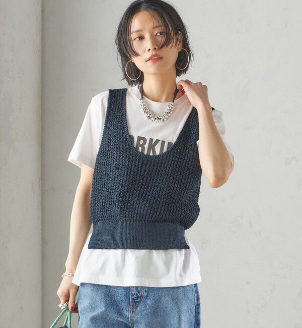 SHIPS for women「in mood:リボン ニット ボール ネックレス」|ネックレス|