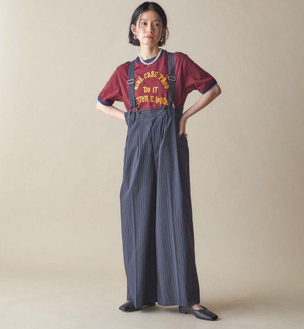 SHIPS for women「SHIPS NINE CASE:〈洗濯機可能〉プリント リンガー TEE」|Tシャツ・カットソー|