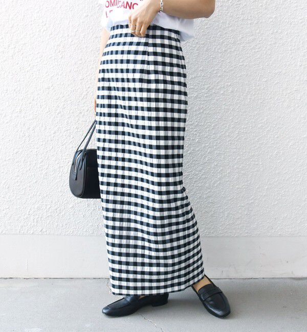 SHIPS for women「〈手洗い可能〉ギンガム チェック タイト スカート」|スカート|