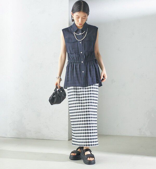 SHIPS for women「〈手洗い可能〉ギンガム チェック タイト スカート」|スカート|