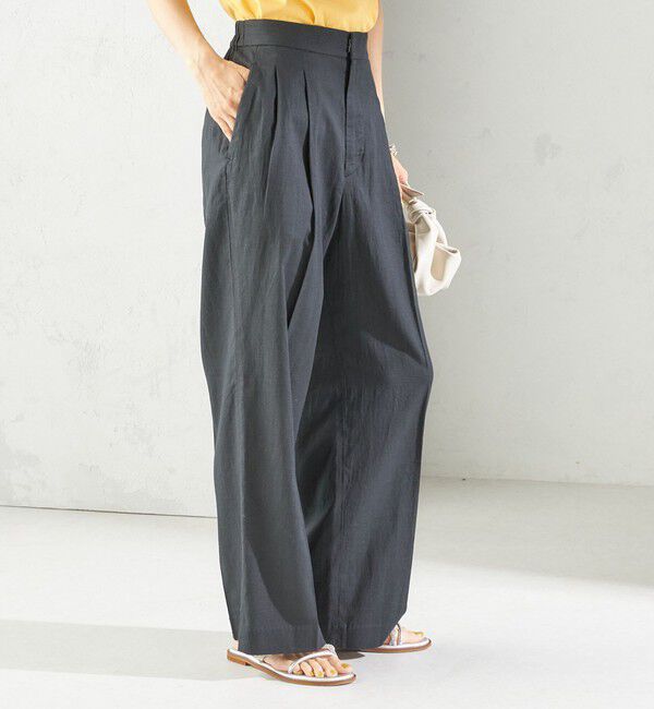 SHIPS for women「〈手洗い可能〉綿麻 ビエラ 2タック パンツ」|その他|