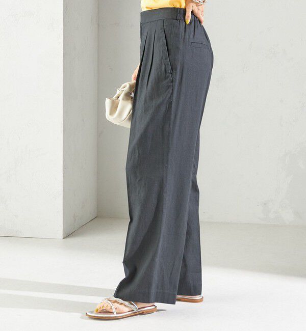 SHIPS for women「〈手洗い可能〉綿麻 ビエラ 2タック パンツ」|その他|