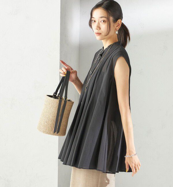 SHIPS for women「〈手洗い可能〉ボリューム フレア フレンチスリーブ ブラウス」|シャツ・ブラウス|ブラック