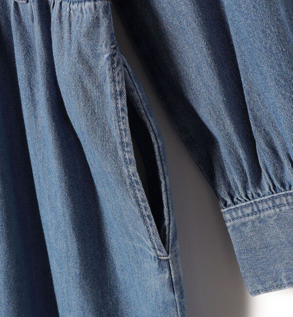 SHIPS for women「〈洗濯機可能〉ライトオンス デニム ウエスト 切替 ワンピース」|ワンピース|