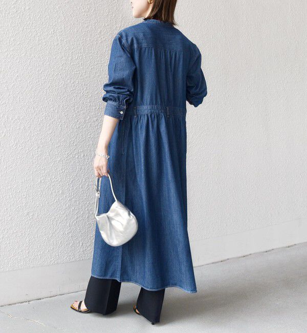 SHIPS for women「〈洗濯機可能〉ライトオンス デニム ウエスト 切替 ワンピース」|ワンピース|