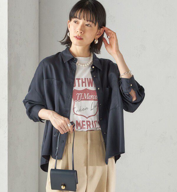 SHIPS for women「〈手洗い可能〉セルロース ツイル 羽織 シャツ」|シャツ・ブラウス|