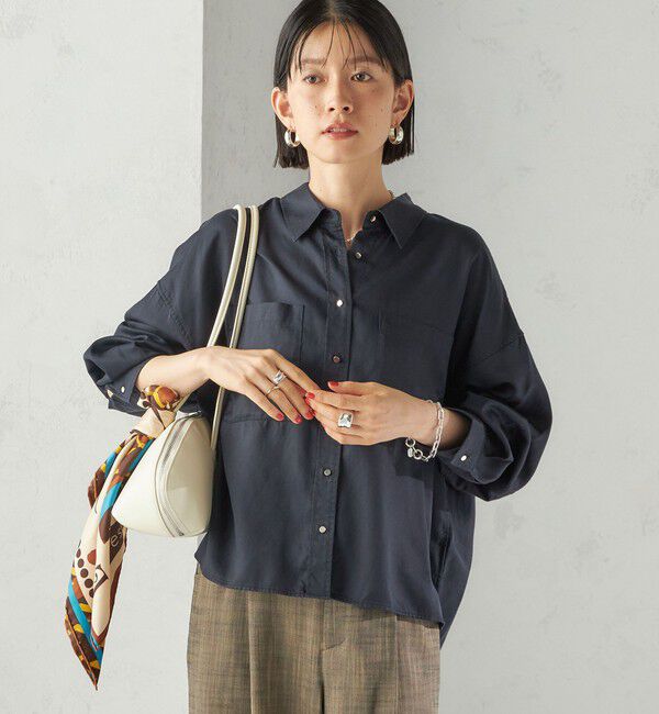 SHIPS for women「〈手洗い可能〉セルロース ツイル 羽織 シャツ」|シャツ・ブラウス|