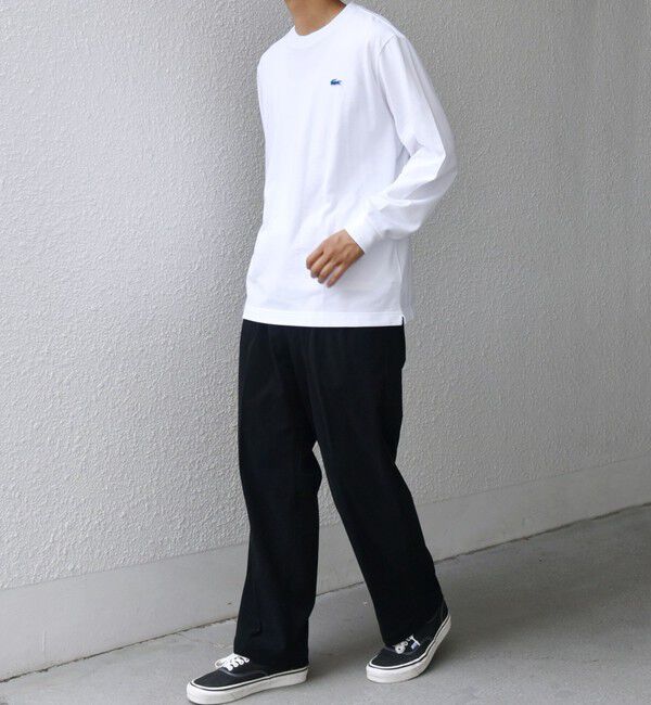 SHIPS any「【SHIPS any別注】LACOSTE: ワンポイント ピケ クルーネック Tシャツ 25AW (ロンT)◇」|Tシャツ・カットソー|