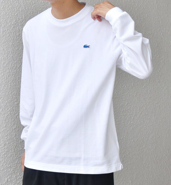SHIPS any「【SHIPS any別注】LACOSTE: ワンポイント ピケ クルーネック Tシャツ 25AW (ロンT)◇」|Tシャツ・カットソー|