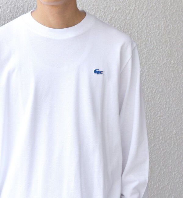 SHIPS any「【SHIPS any別注】LACOSTE: ワンポイント ピケ クルーネック Tシャツ 25AW (ロンT)◇」|Tシャツ・カットソー|