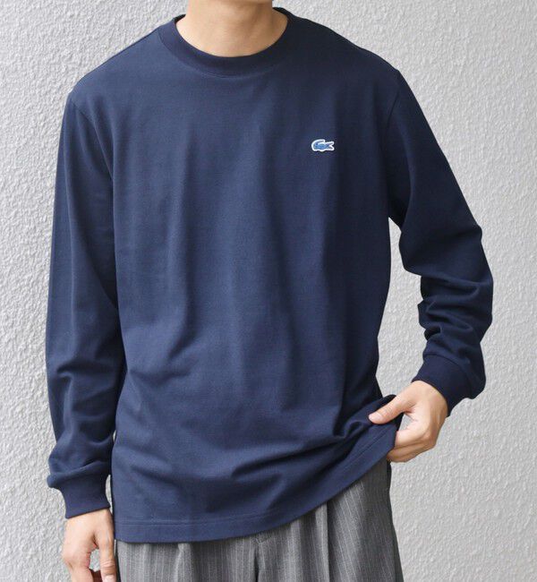 SHIPS any「【SHIPS any別注】LACOSTE: ワンポイント ピケ クルーネック Tシャツ 25AW (ロンT)◇」|Tシャツ・カットソー|