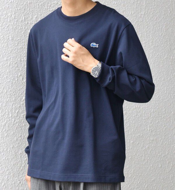 SHIPS any「【SHIPS any別注】LACOSTE: ワンポイント ピケ クルーネック Tシャツ 25AW (ロンT)◇」|Tシャツ・カットソー|