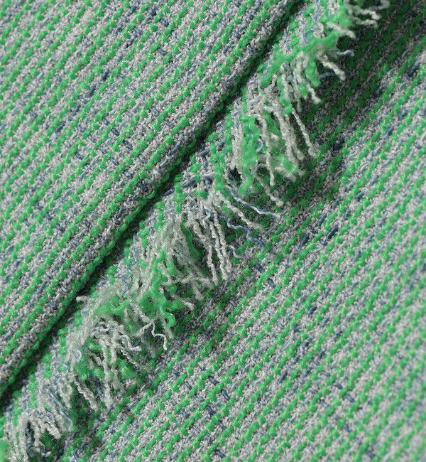 SHIPS for women「〈手洗い可能〉ストレッチ ツイード パール ボタン ジャケット」|ノーカラージャケット|