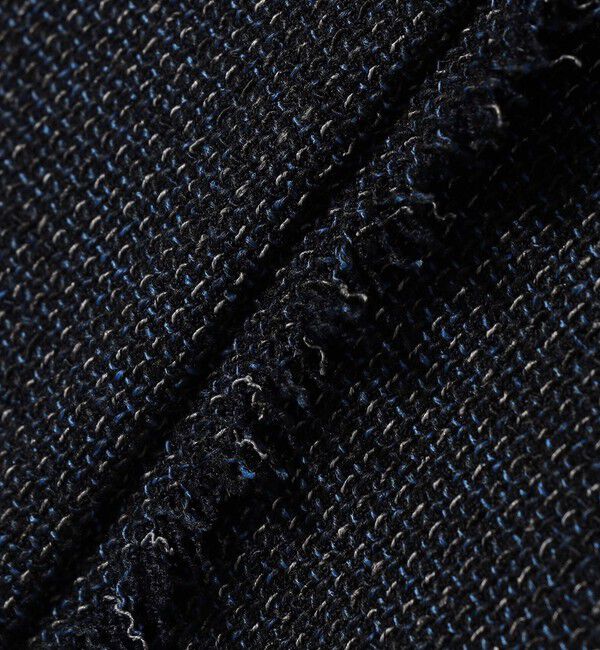 SHIPS for women「〈手洗い可能〉ストレッチ ツイード パール ボタン ジャケット」|ノーカラージャケット|