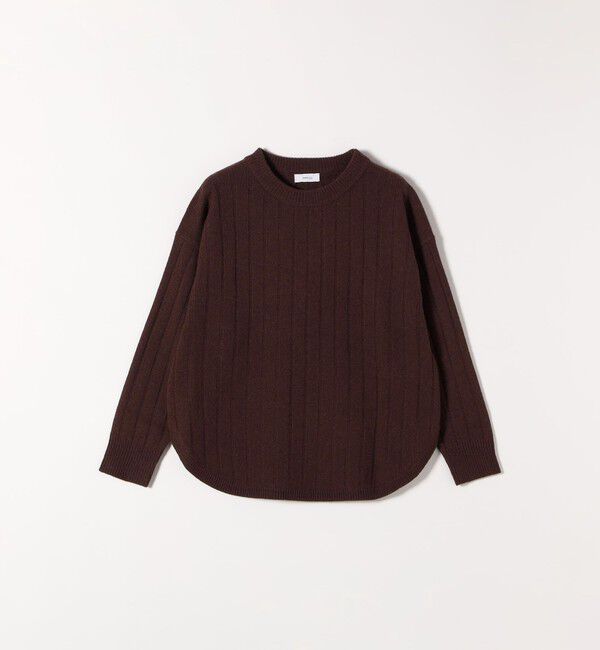 SHIPS any「SHIPS any:〈手洗い可能〉ヤク ワイドリブ ラウンドヘム ニット プルオーバー」|ニット・セーター|