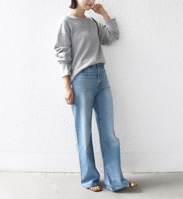 SHIPS for women「〈手洗い可能〉レイヤード デザイン ラメ メランジ 裏毛 プルオーバー」|スウェット・ジャージ|