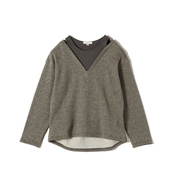 SHIPS for women「〈手洗い可能〉レイヤード デザイン ラメ メランジ 裏毛 プルオーバー」|スウェット・ジャージ|