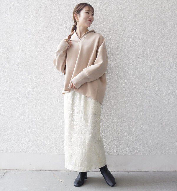 SHIPS any「SHIPS any: スパンコール ジャカード Iライン イージー スカート」|スカート|