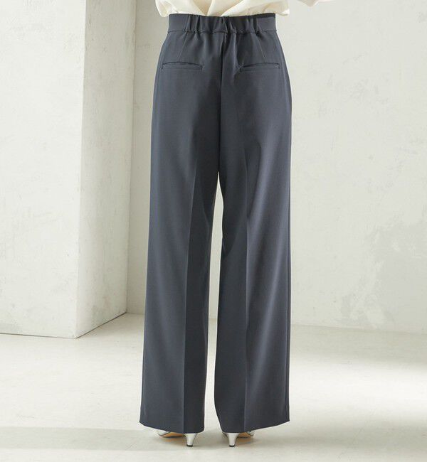 SHIPS for women「〈手洗い可能〉ダブル クロス セミ ワイド パンツ（セレモニー対応可）」|その他|