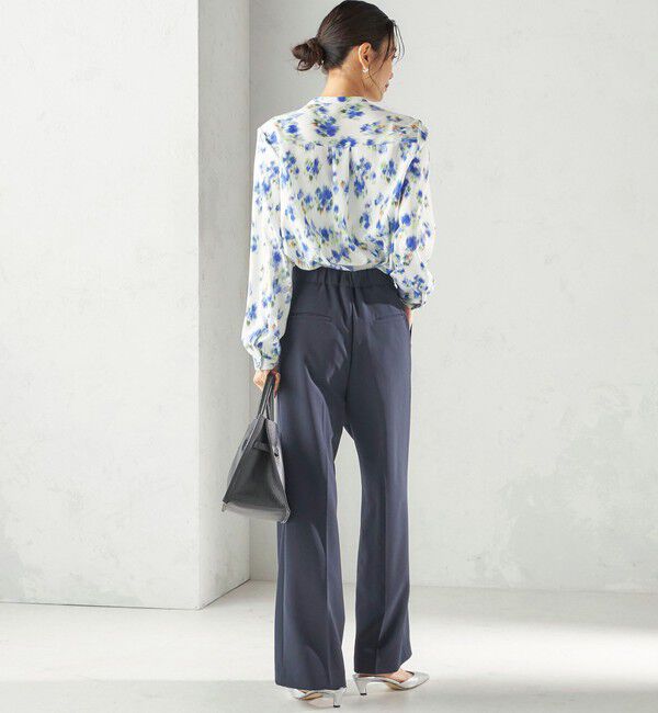 SHIPS for women「〈手洗い可能〉ダブル クロス セミ ワイド パンツ（セレモニー対応可）」|その他|