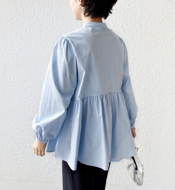 SHIPS for women「【WEB限定】〈手洗い可能〉フリル 刺繍 ペプラム ブラウス」|シャツ・ブラウス|