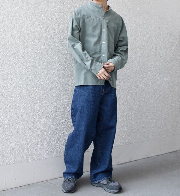 SHIPS any「SHIPS any:〈洗濯機可能〉フェード ピーチスキン ポケット バンドカラー シャツ 26SS◇」|シャツ・ブラウス|