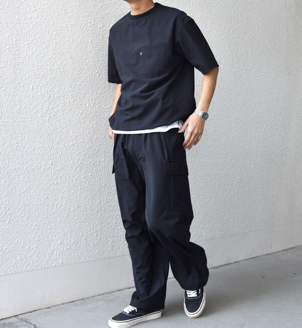 SHIPS any「SHIPS any:〈吸水速乾〉Rapidry クルーネック スピンドル ポケット Tシャツ(セットアップ対応)◇」|Tシャツ・カットソー|