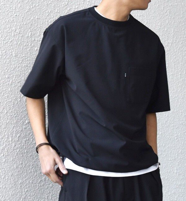 SHIPS any「SHIPS any:〈吸水速乾〉Rapidry クルーネック スピンドル ポケット Tシャツ(セットアップ対応)◇」|Tシャツ・カットソー|