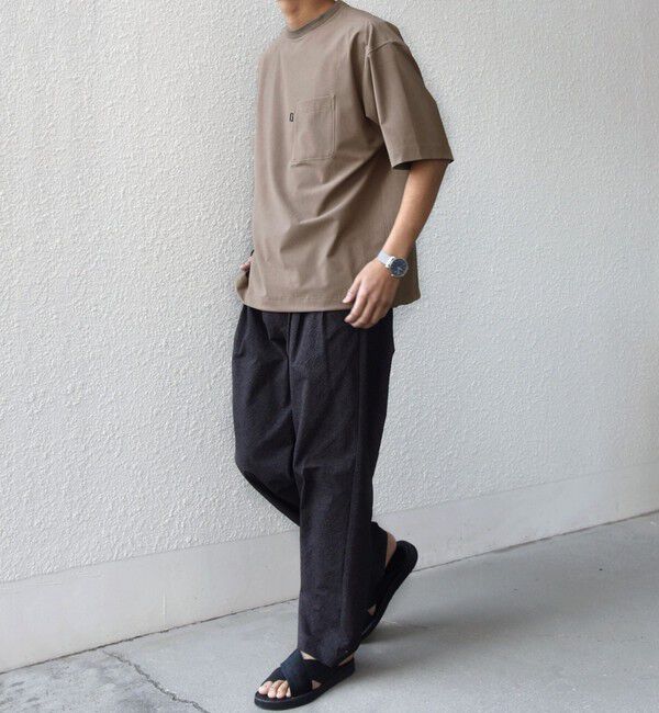 SHIPS any「SHIPS any:〈吸水速乾〉Rapidry クルーネック スピンドル ポケット Tシャツ(セットアップ対応)◇」|Tシャツ・カットソー|