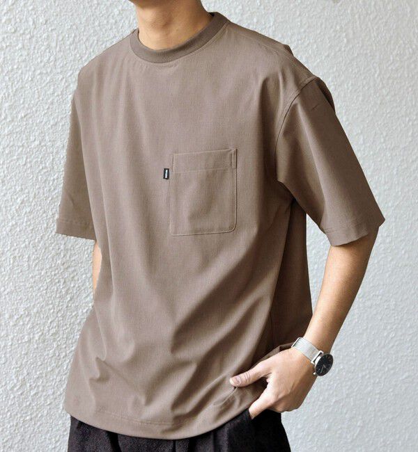 SHIPS any「SHIPS any:〈吸水速乾〉Rapidry クルーネック スピンドル ポケット Tシャツ(セットアップ対応)◇」|Tシャツ・カットソー|