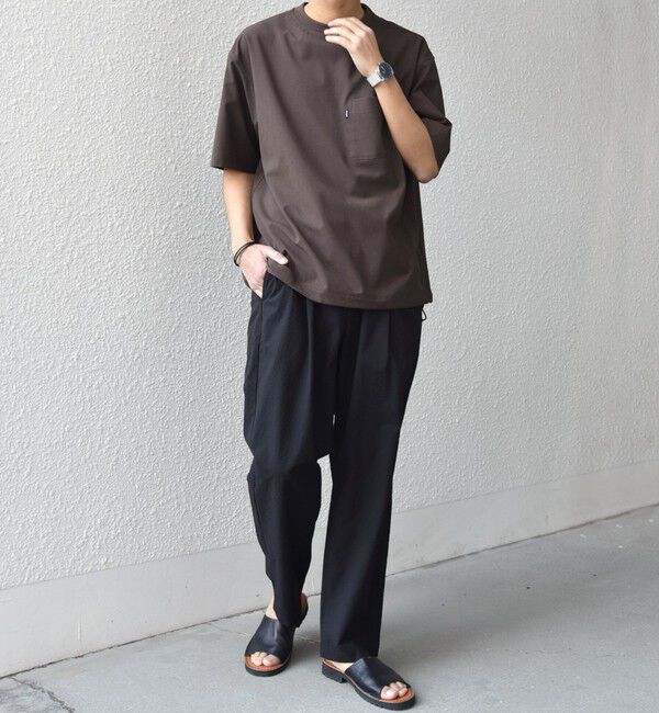 SHIPS any「SHIPS any:〈吸水速乾〉Rapidry クルーネック スピンドル ポケット Tシャツ(セットアップ対応)◇」|Tシャツ・カットソー|