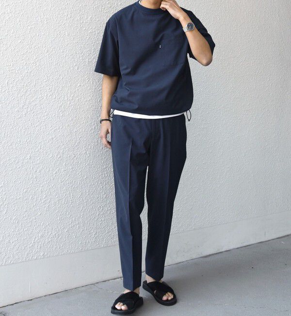 SHIPS any「SHIPS any:〈吸水速乾〉Rapidry クルーネック スピンドル ポケット Tシャツ(セットアップ対応)◇」|Tシャツ・カットソー|