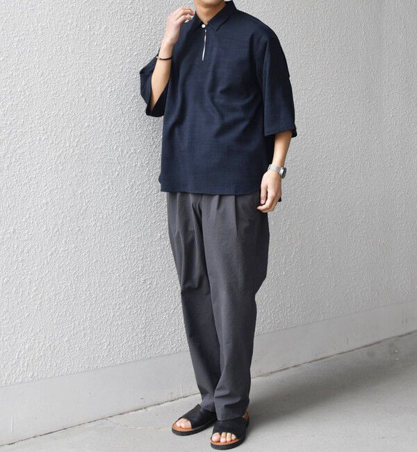 SHIPS any「SHIPS any:〈UVカット〉FUTURE LINEN CANVAS リネンライク スキッパー プルオーバーシャツ◇」|シャツ・ブラウス|