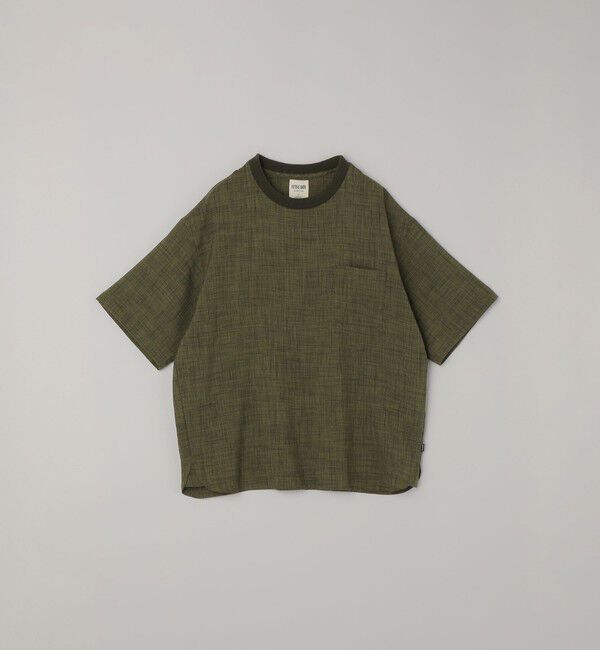SHIPS any「SHIPS any:〈UVカット〉FUTURE LINEN CANVAS リネンライク デザイン リブ ポケット Tシャツ◇」|Tシャツ・カットソー|