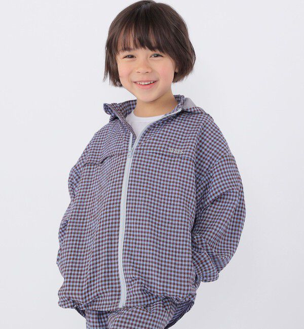 SHIPS KIDS「SHIPS KIDS:100～130cm /〈UVカット/吸水速乾〉ドライタッチ パーカ」|パーカー|ブラウン系