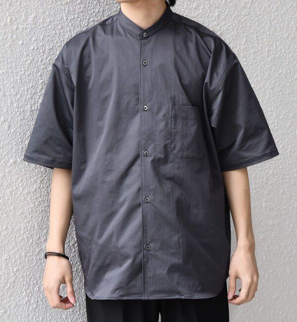 SHIPS any「SHIPS any:〈ストレッチ〉Primeflex(R) JAPAN MADE バンドカラー ポケット 半袖 シャツ◆」|シャツ・ブラウス|