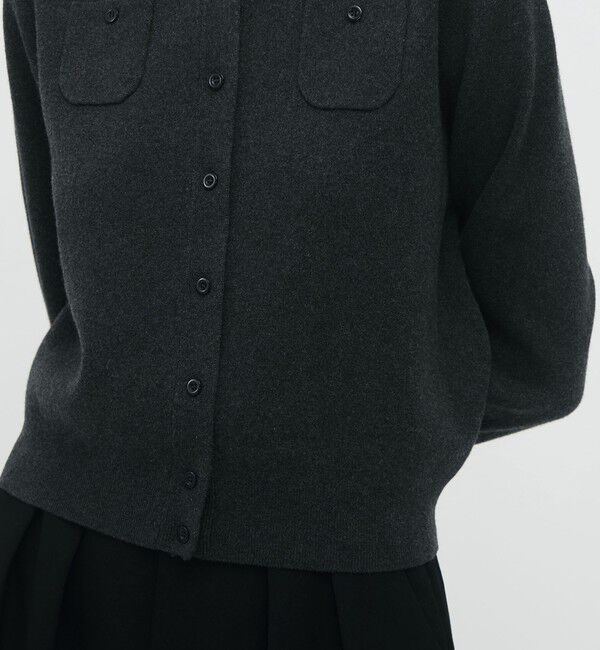 CABaN「コットンカシミヤ クルーネックカーディガン」|カーディガン|