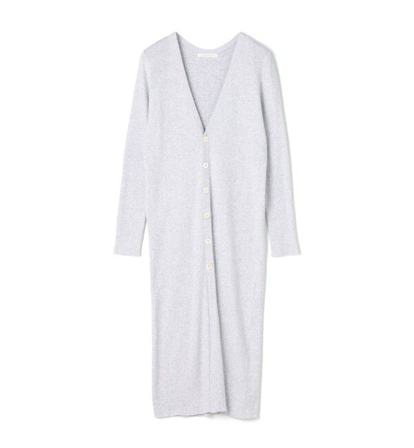 GALERIE VIE「ギザコットンリブ Vネックロングカーディガン」|カーディガン|13 ライトグレー