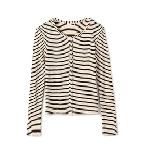 DES PRES「スモールライトリブ クルーネックカーディガン」|カーディガン|18 ブラック系