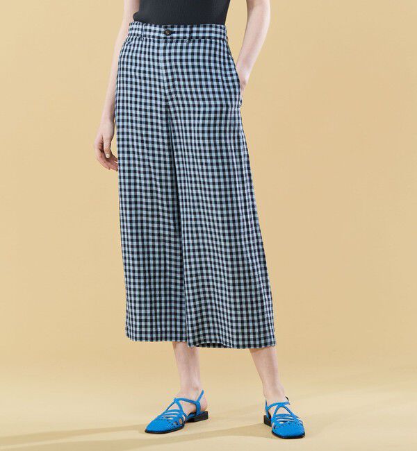 GALERIE VIE「リネンキュプラコンパクト ワイドクロップドパンツ」|その他|