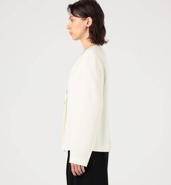 DES PRES「ライトダブルクロス ノーカラージャケット」|ノーカラージャケット|